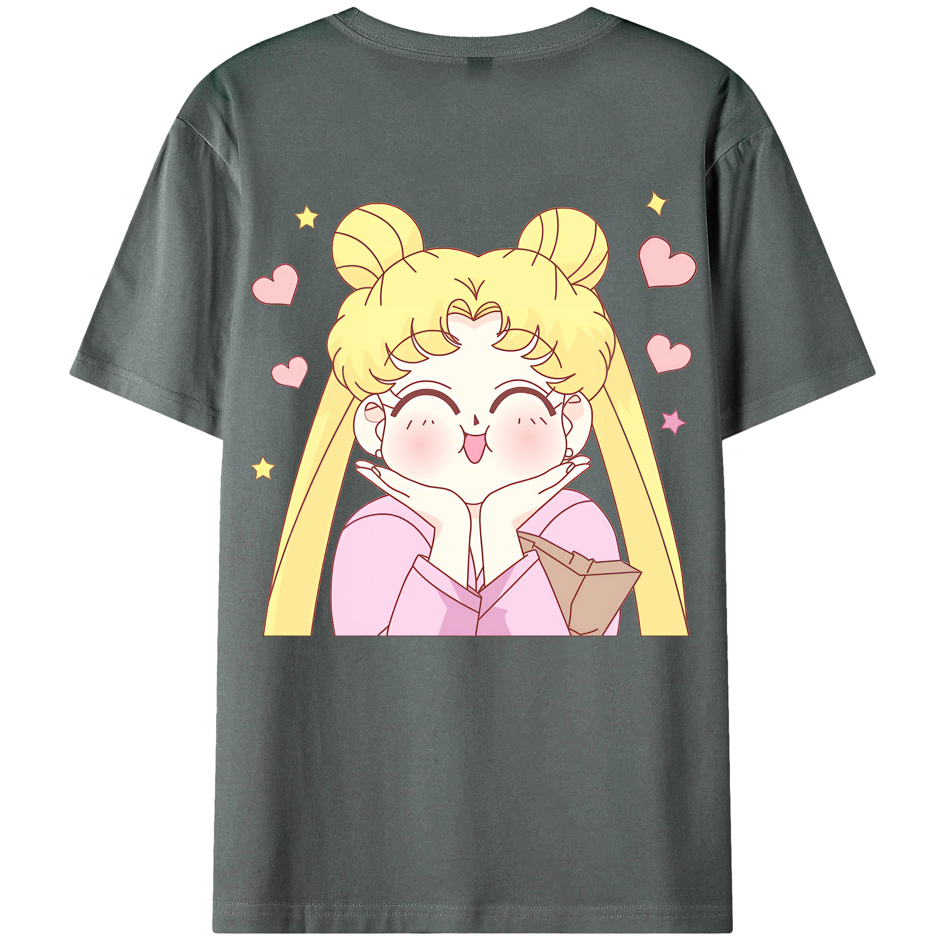 （画像用） 美少女戦士セーラームーン 愛野 美奈子 あいの みなこ Sailor Moon Aino Minako 綿100％ メンズ半袖Tシャツ（バックプリント） 通気性